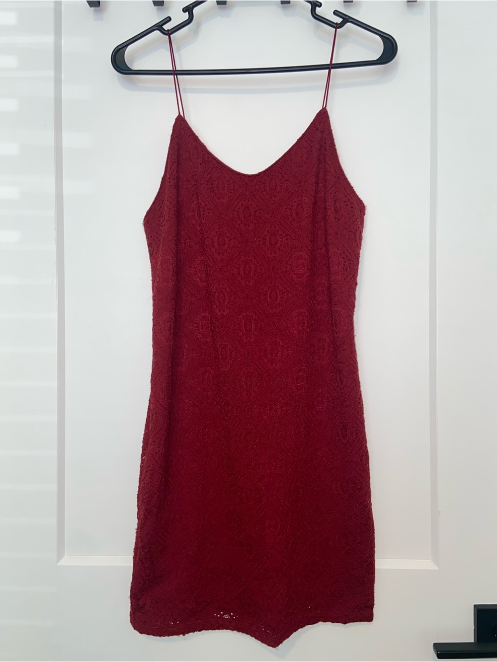 Forever 21 Burgundy Lace Mini Dress